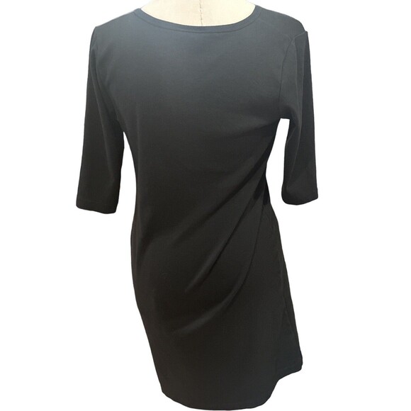 The Territory Ahead Black Button Down Knee Length Jersey Dress Size Medium - Picture 2 of 4